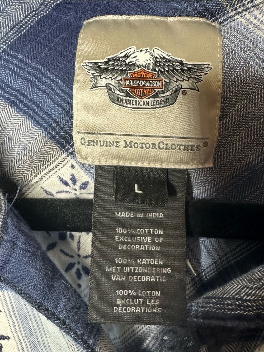 Harley Davidson Motorcycle Boho Button Down - Picture 6 of 7